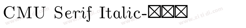CMU Serif Italic字体转换 CMU Serif Italic字体转换